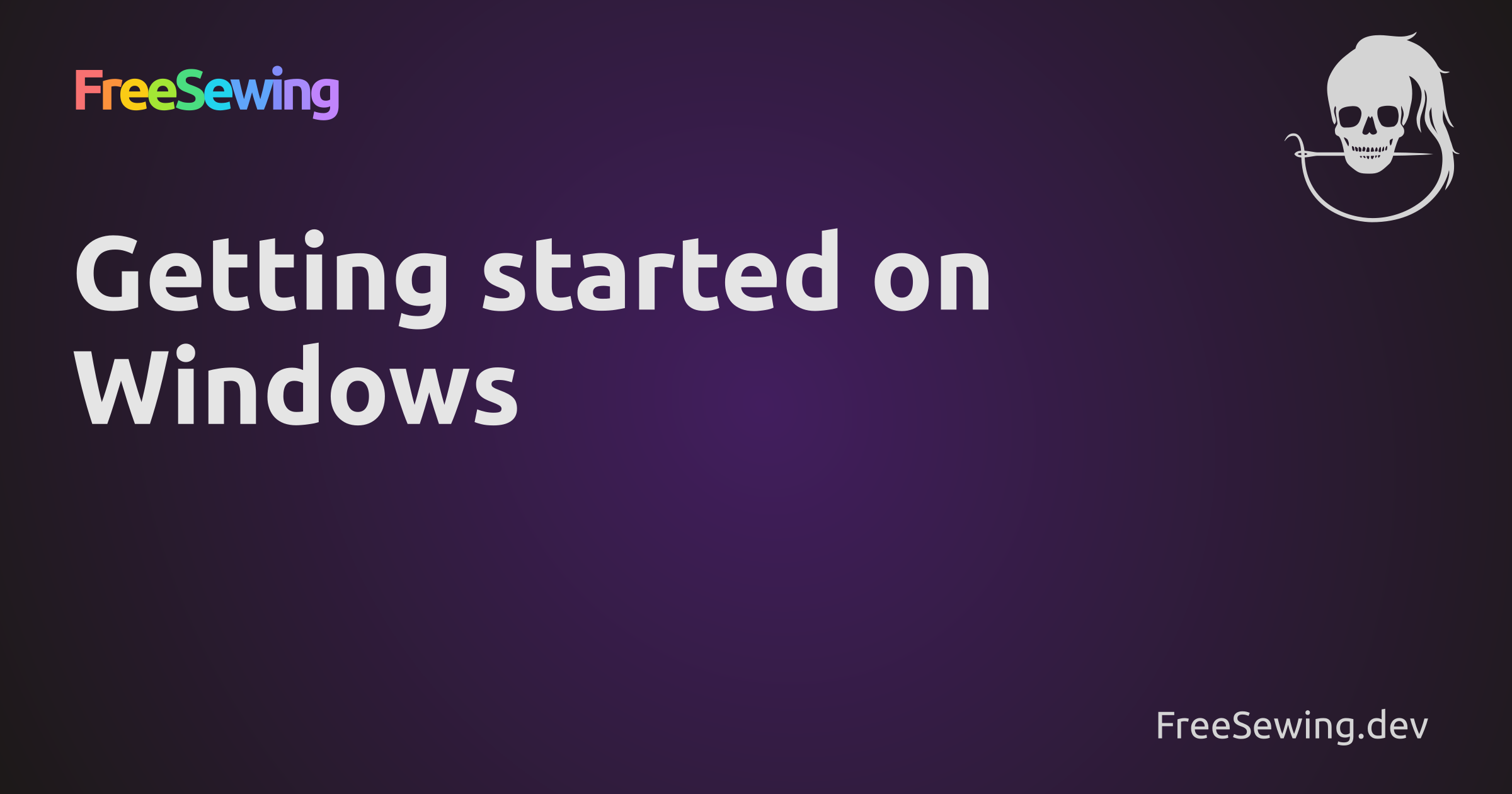 Getting started on Windows